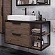 Grossman Мебель для ванной Лофт 90 подвесная веллингтон/черный – фотография-19